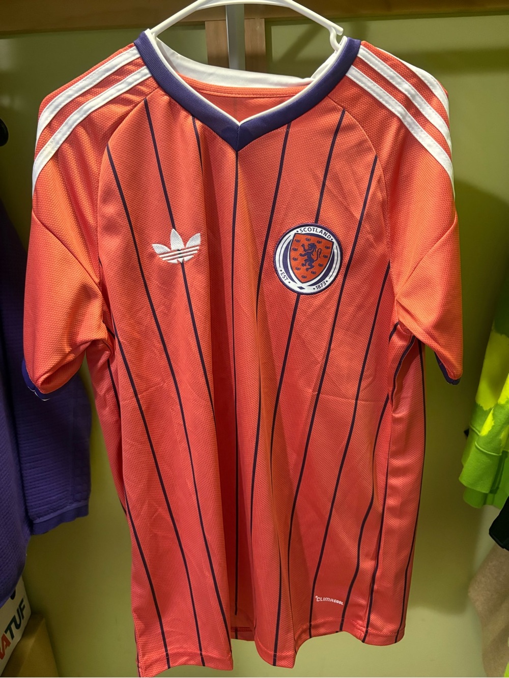 adidas SCOTLAND Orange Soccer Jersey (replica) with Scotland Crest